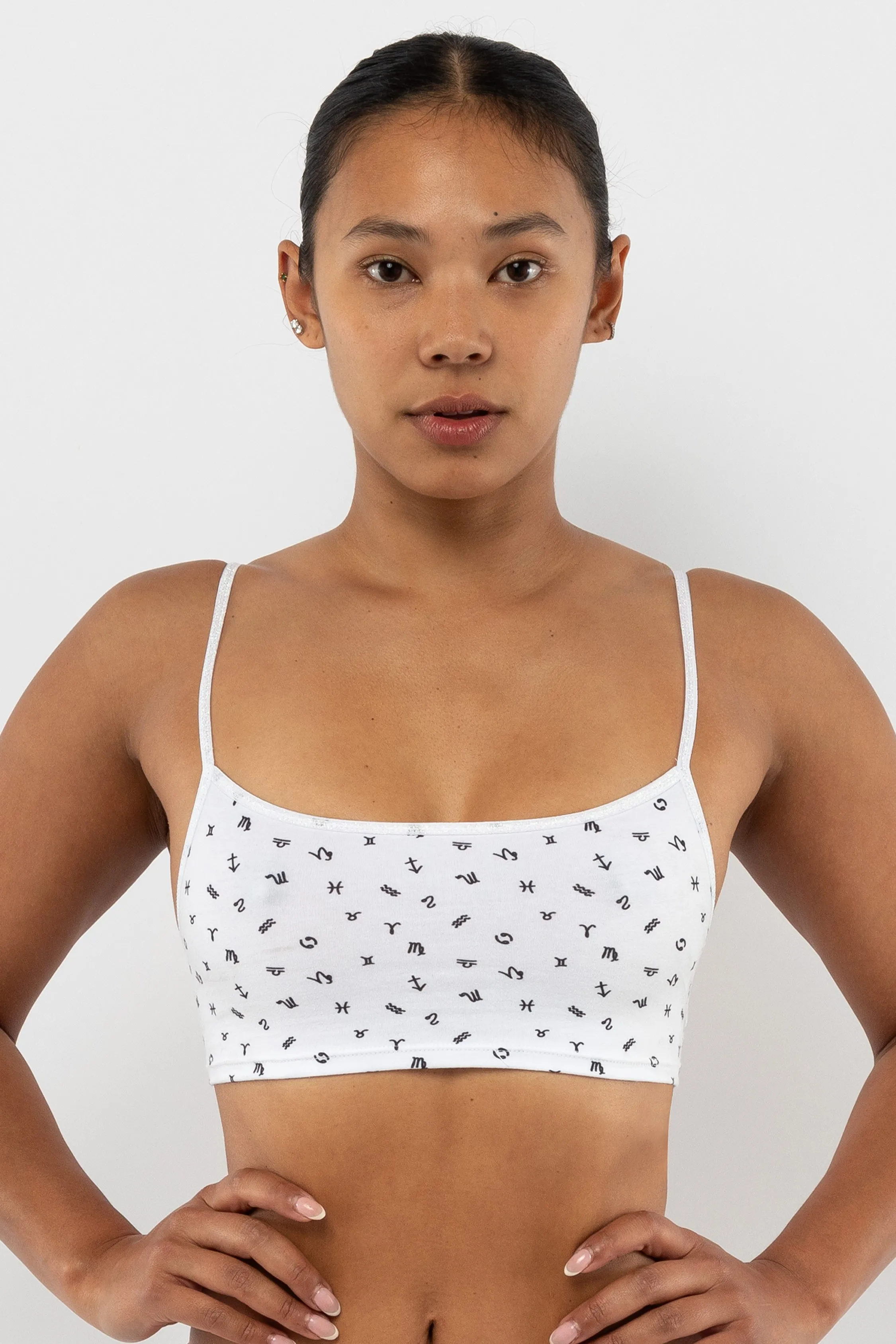 8370P - Printed Spaghetti Crop Top