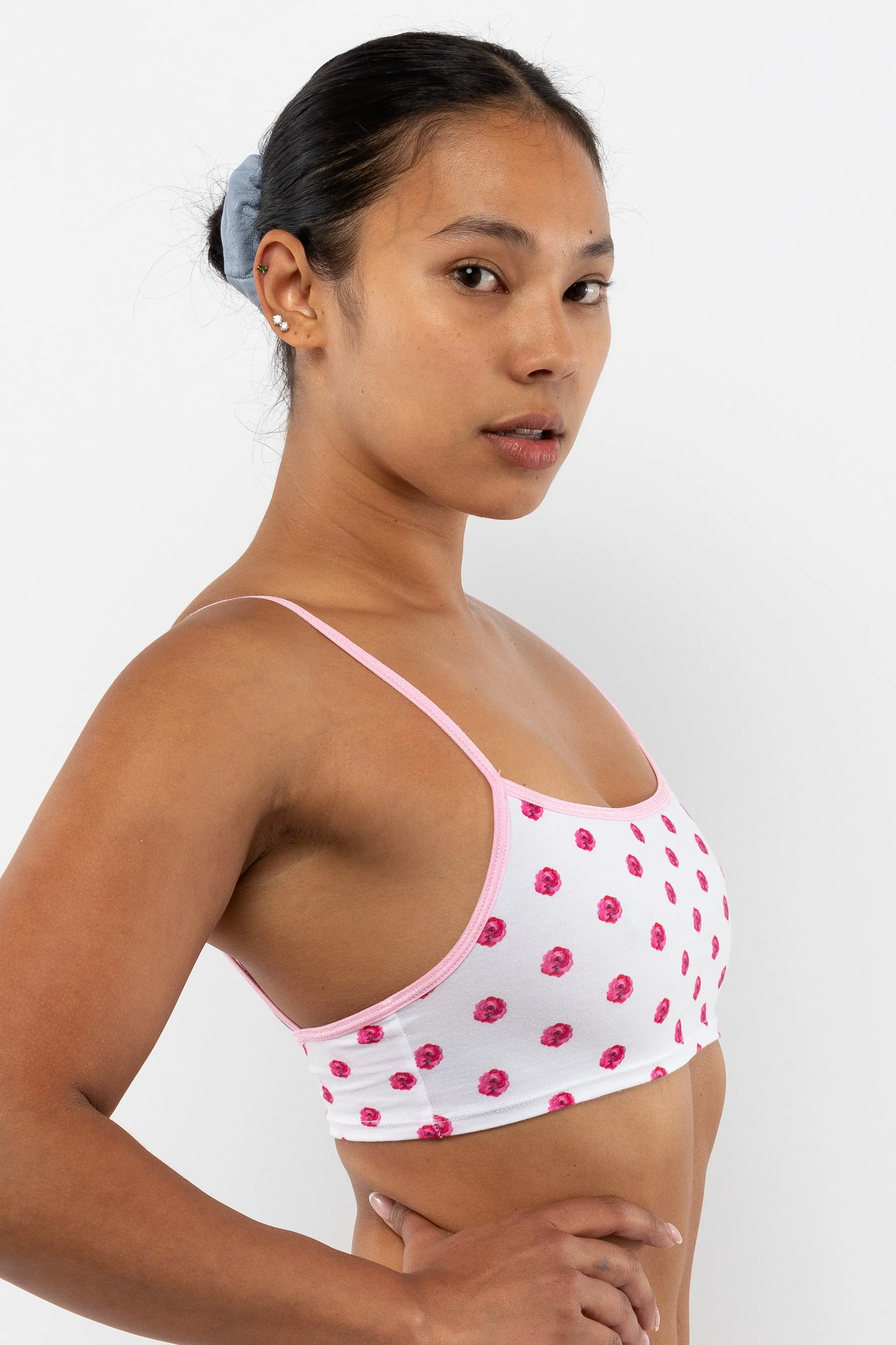8370P - Printed Spaghetti Crop Top
