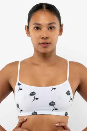 8370P - Printed Spaghetti Crop Top