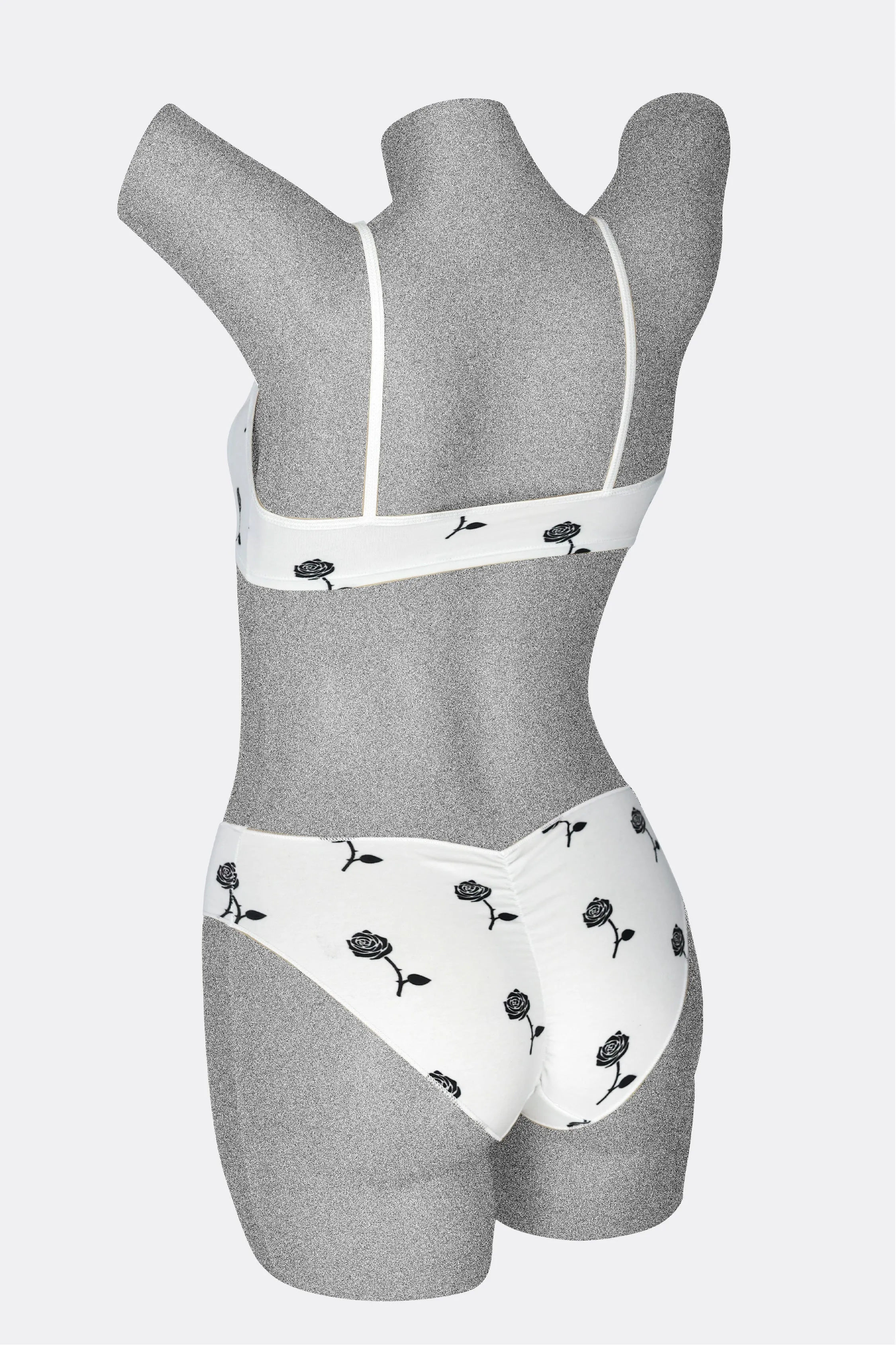 8370P - Printed Spaghetti Crop Top