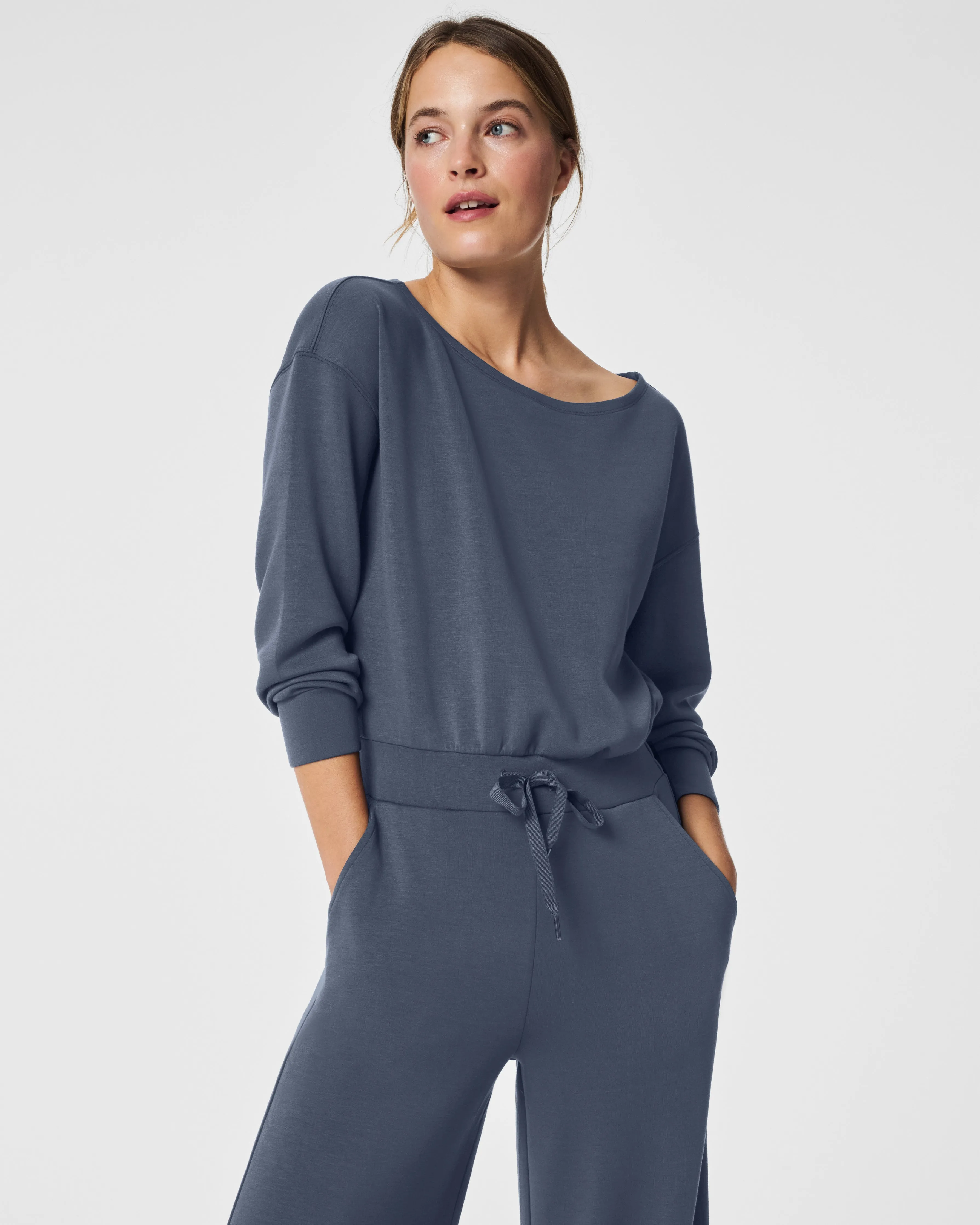 Chic Off-Shoulder AirEssentials Jumpsuit for Effortless Style and Comfort