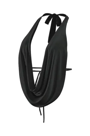 Angelica Halter Top (Black)