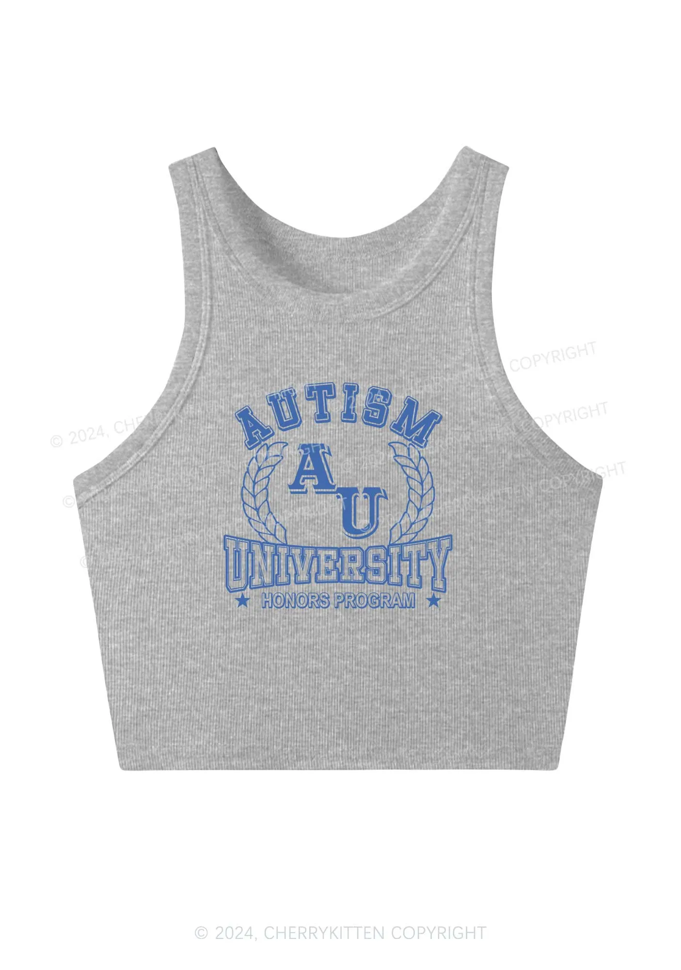 AU University Y2K Crop Tank Top Cherrykitten