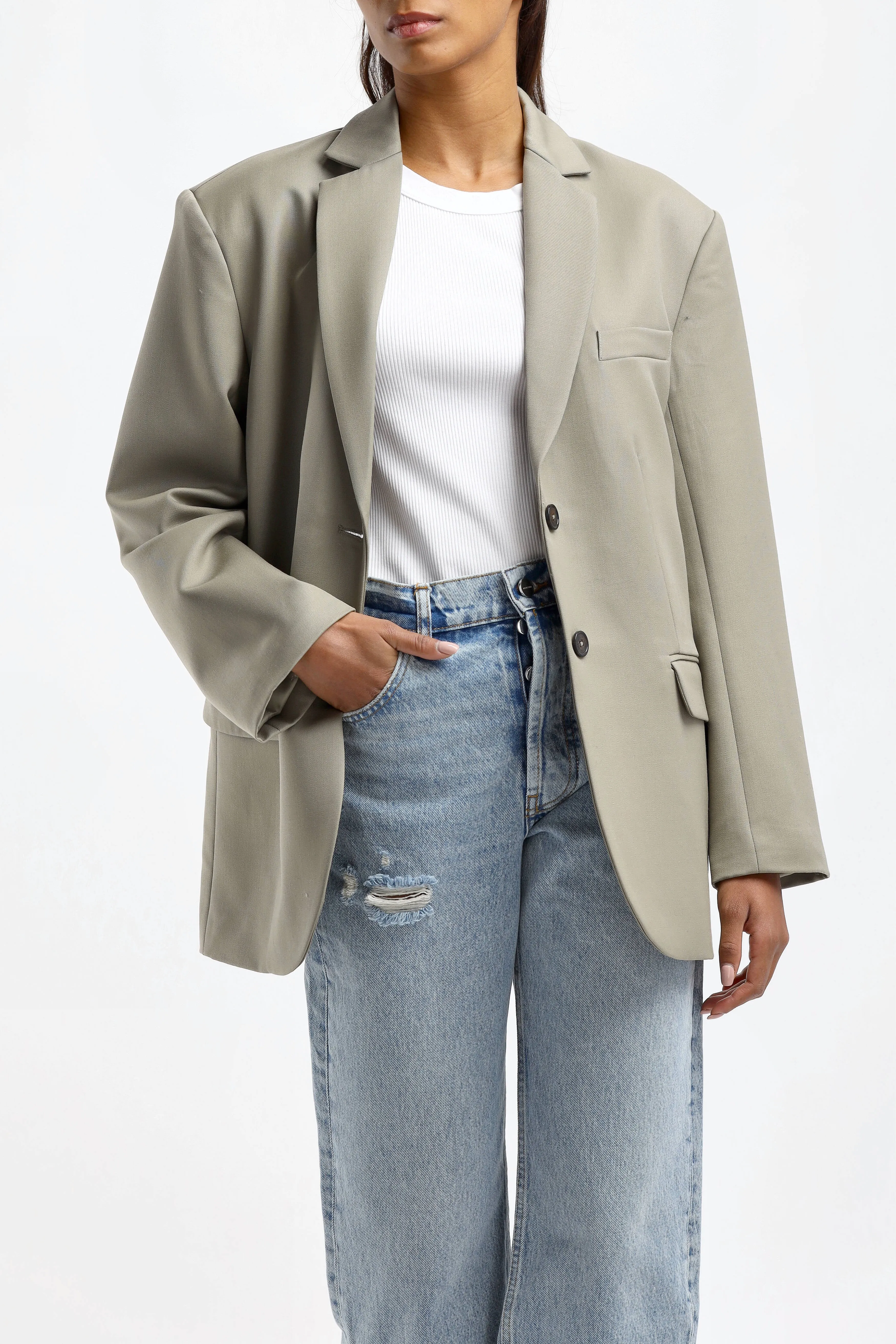 Blazer Quinn in Green Khaki