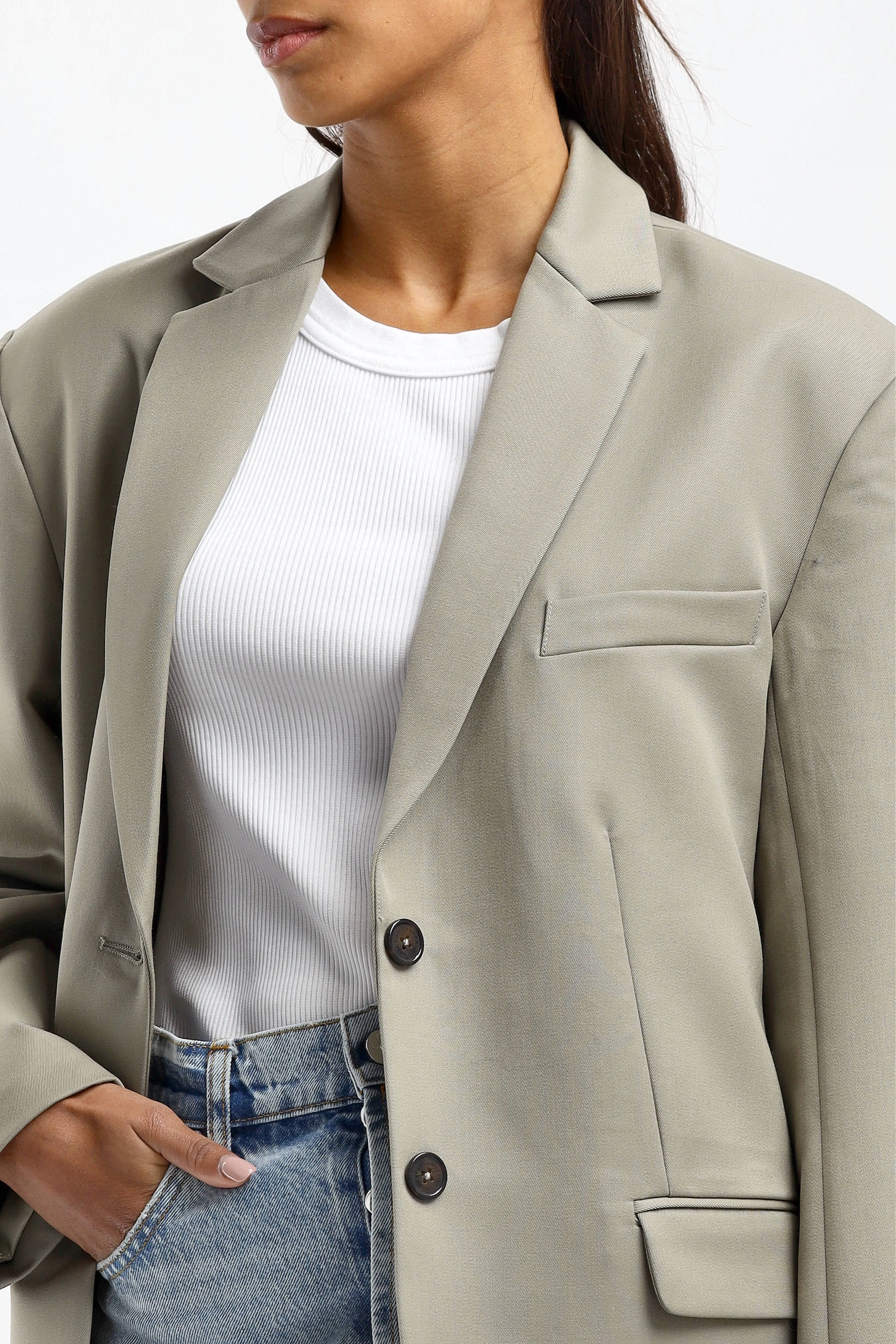 Blazer Quinn in Green Khaki