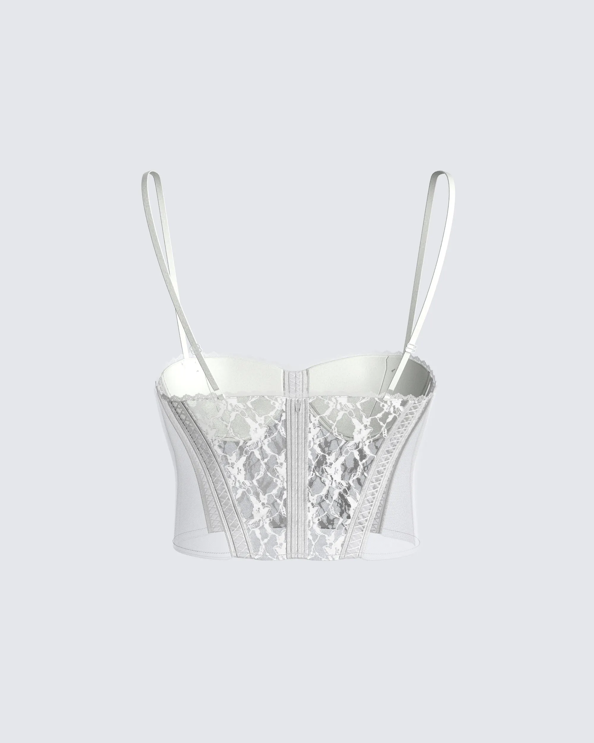 Callie White Corset Top