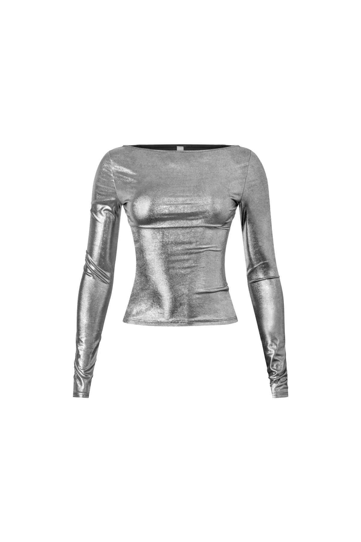 Elias Metallic L/s Top (Silver)