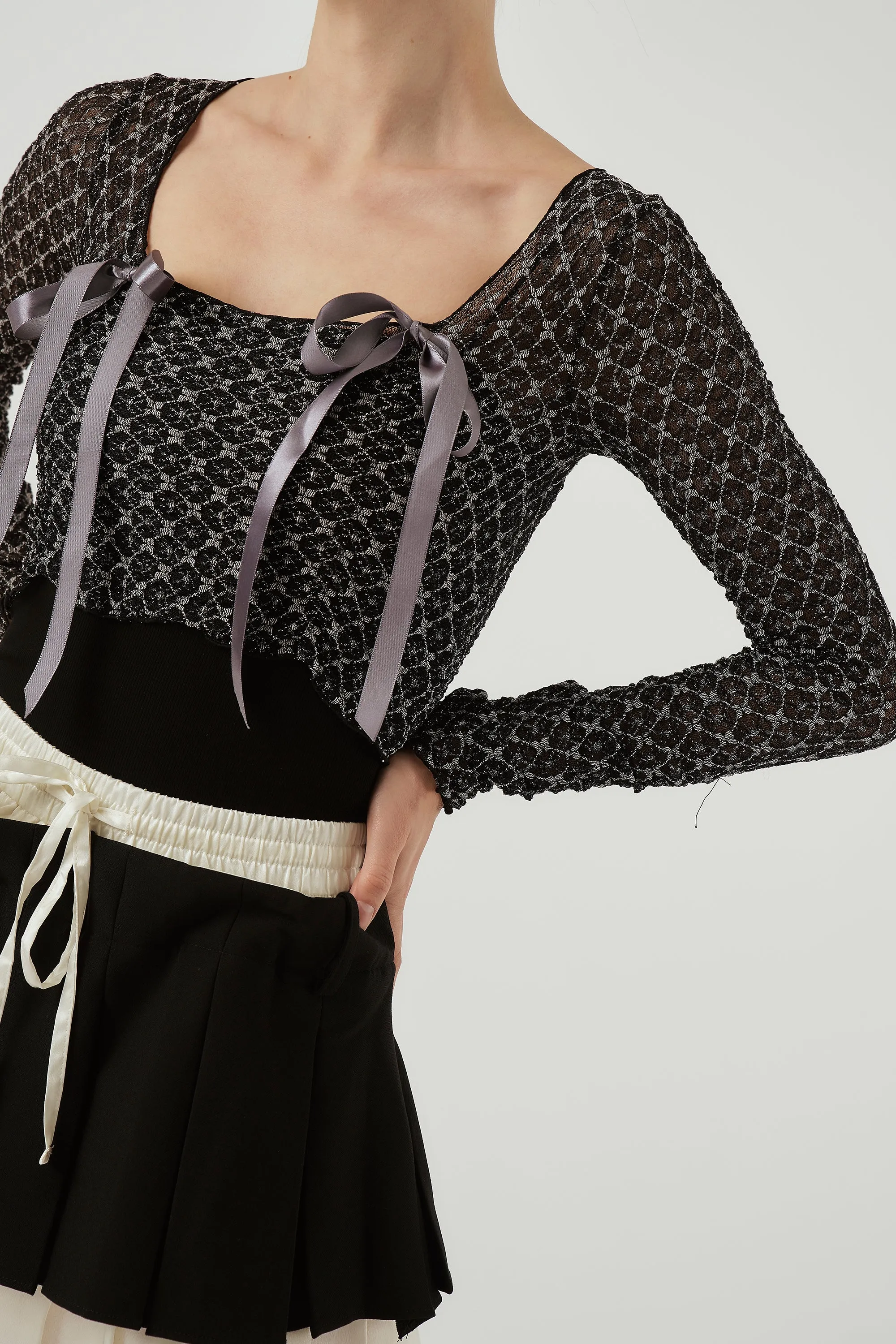 Isabella Lace Cropped Top