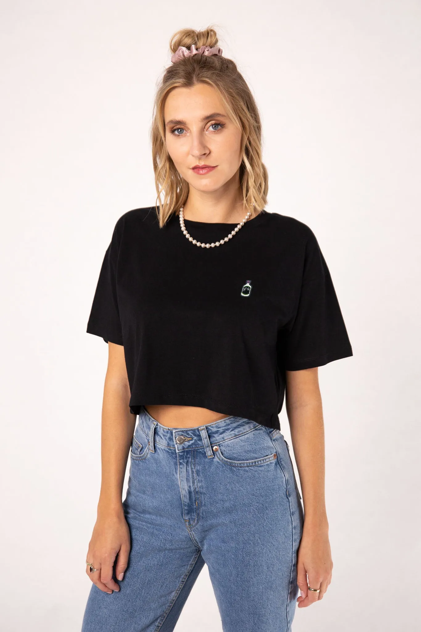 Kleiner Feigling | Besticktes Bio Baumwoll Crop Top