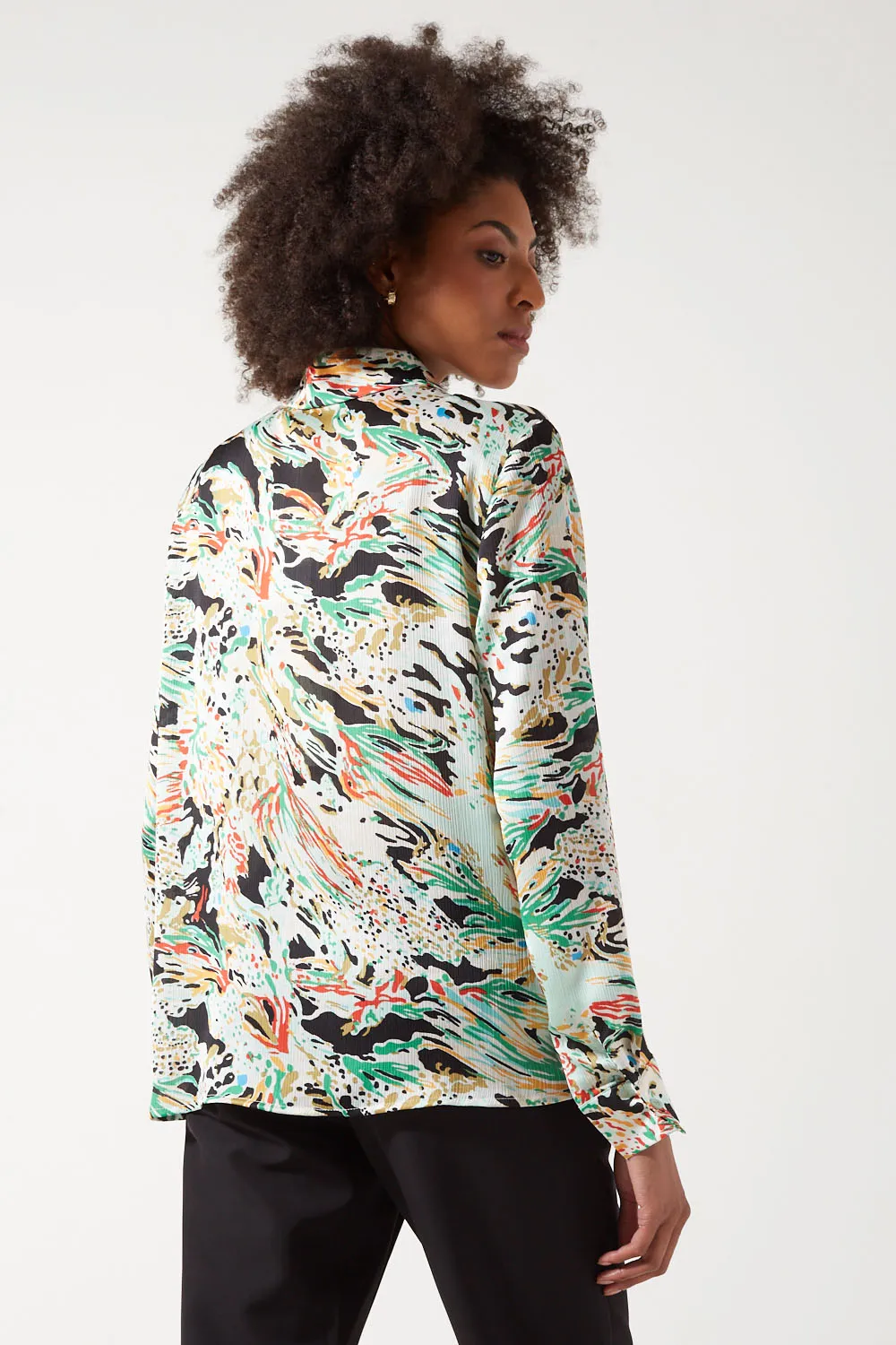 Marc Angelo Floral Print Blouse with Ruffle Sleeves
