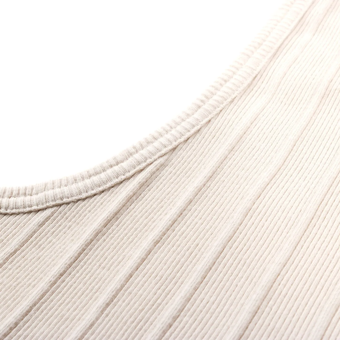 Ecru Ribbed Tank Top Made with MF-Pen