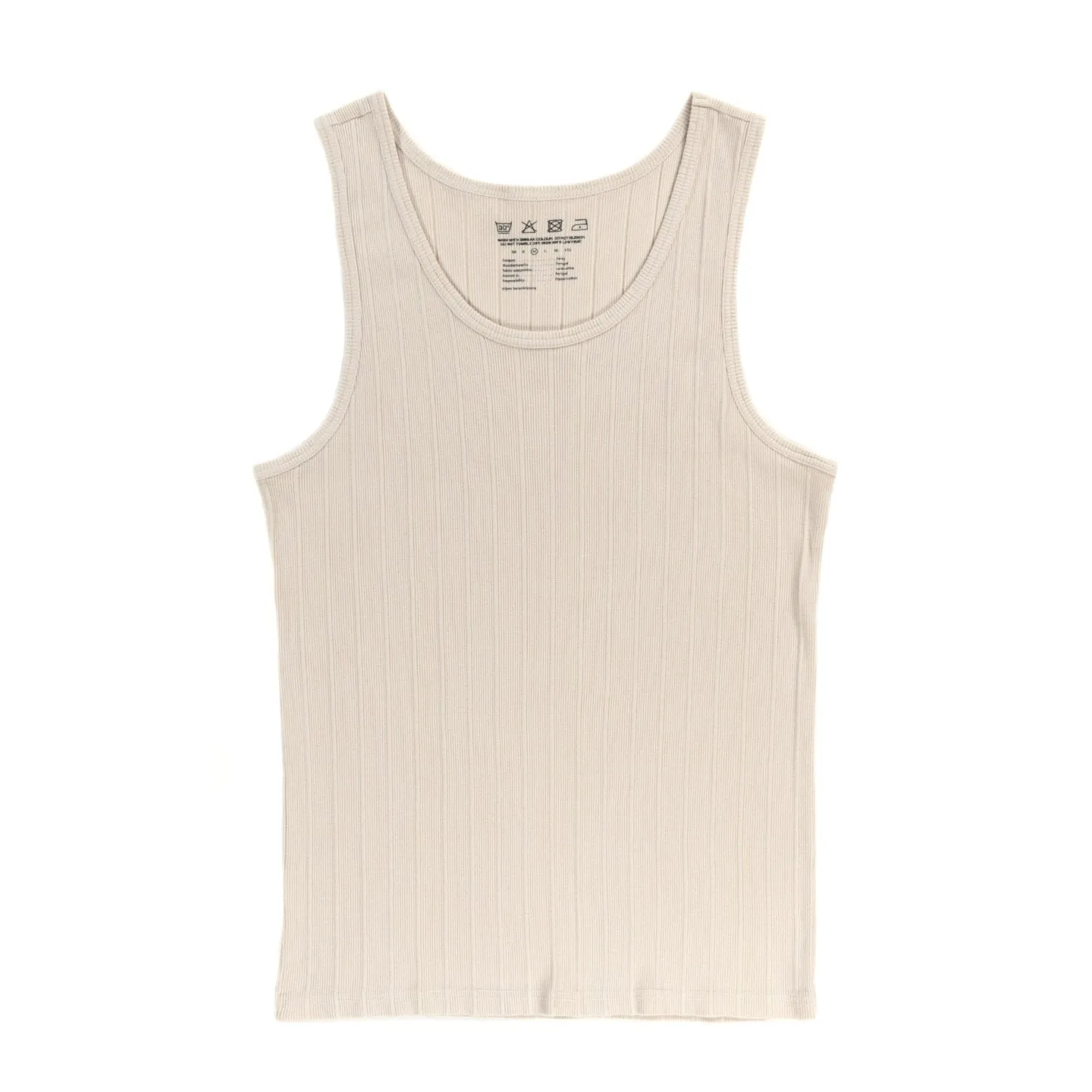 Ecru Ribbed Tank Top Made with MF-Pen