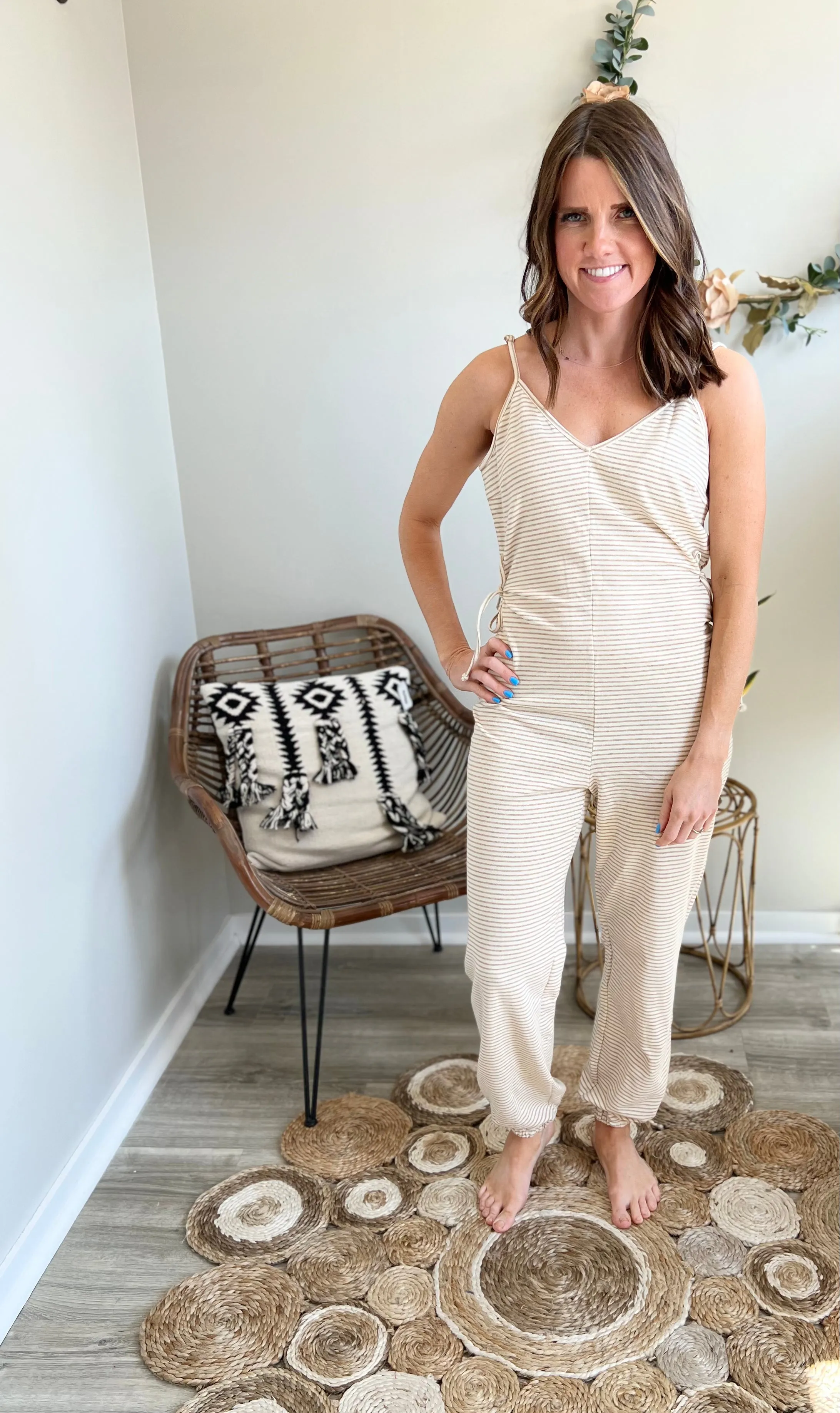 Tie side jumpsuit
